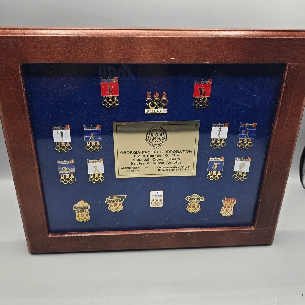Georgia-Pacific 1992 US Olympic Team Barcelona Commemorative Pin Set Limited Ed